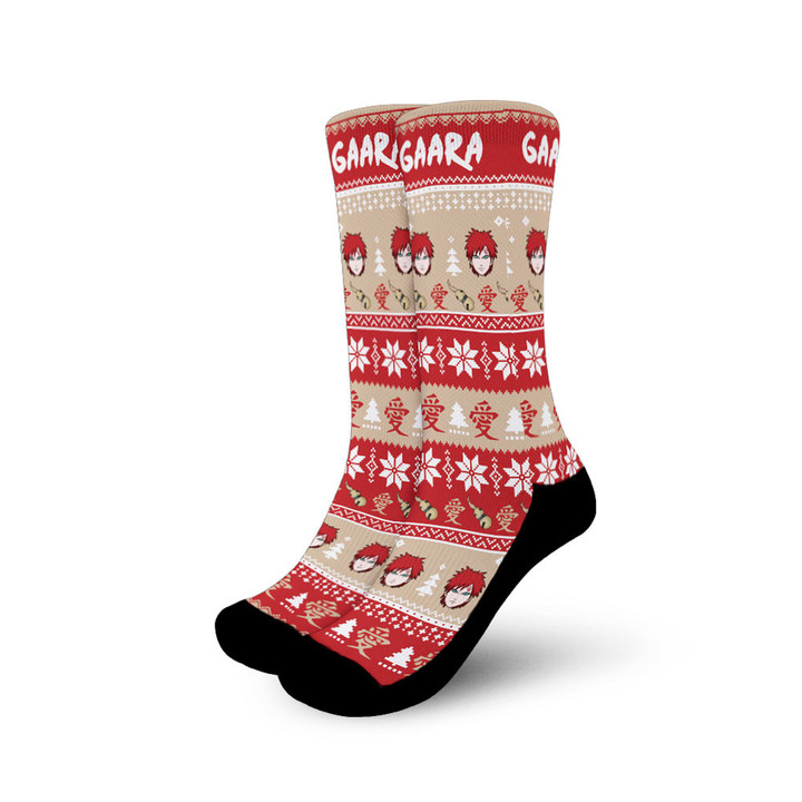 Gaara Christmas Ugly Socks Gear Anime