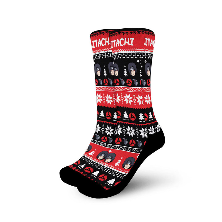 Itachi Uchiha Christmas Ugly Socks Gear Anime