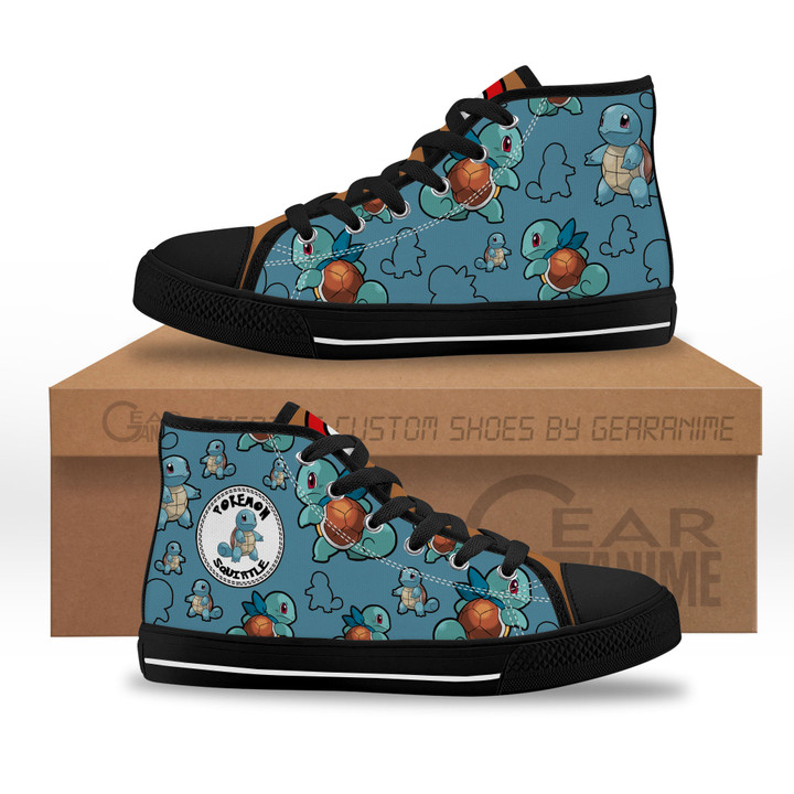 Squirtle Kids Sneakers Custom High Top Shoes-Gear Anime