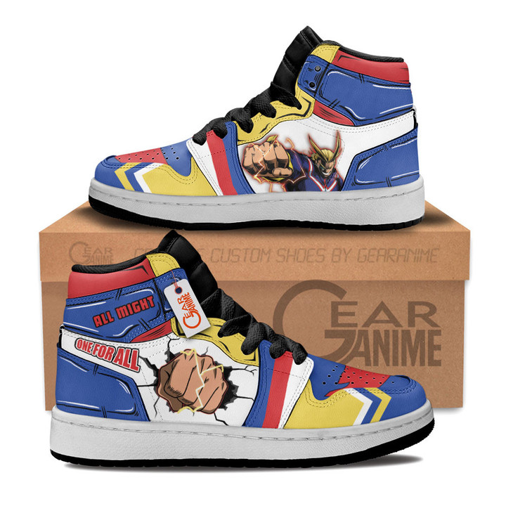 All Might Kids Shoes Personalized Kid Sneakers Custom MN1407 Gear Anime