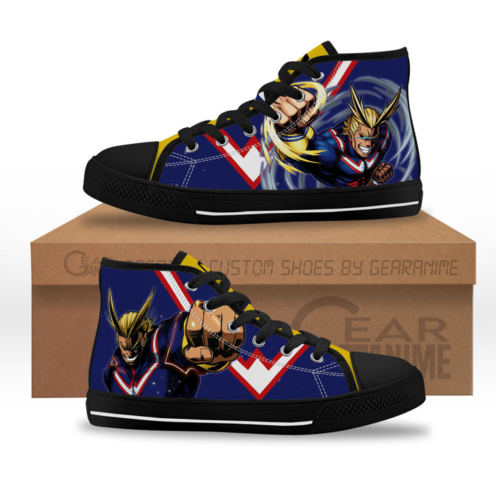 All Might Kids Sneakers Custom High Top Shoes-Gear Anime