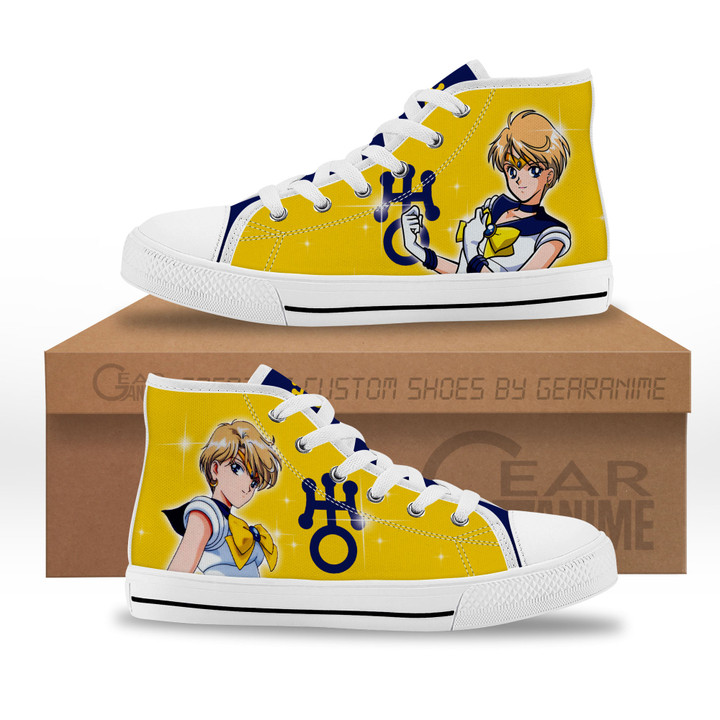 Sailor Uranus Kids Sneakers Custom High Top Shoes-Gear Anime