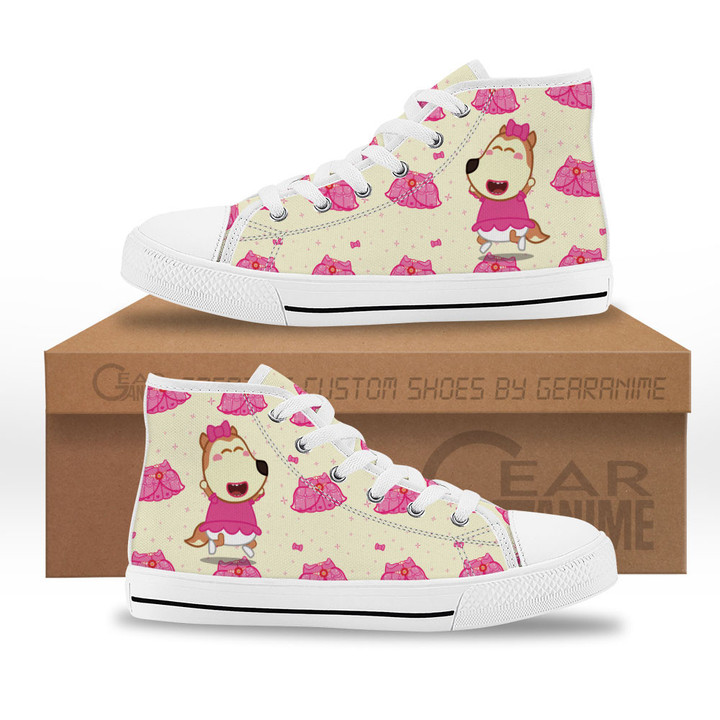 Lucy Cute Pattern Kids High Top Sneakers Wolfoo Custom Shoes-Gear Anime
