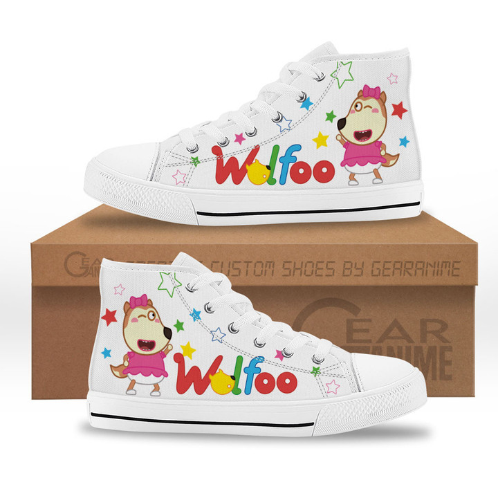 Lucy Kids Sneakers Wolfoo Custom High Top Shoes-Gear Anime