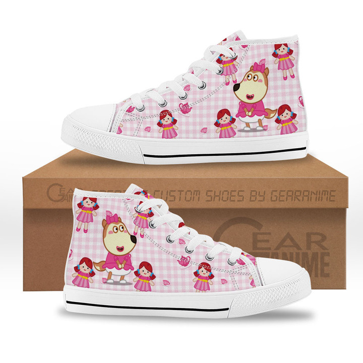 Lucy Cute Kids High Top Sneakers Wolfoo Custom Shoes-Gear Anime