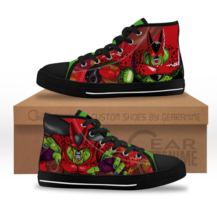 Cell Max Kids Sneakers Custom High Top Shoes-Gear Anime