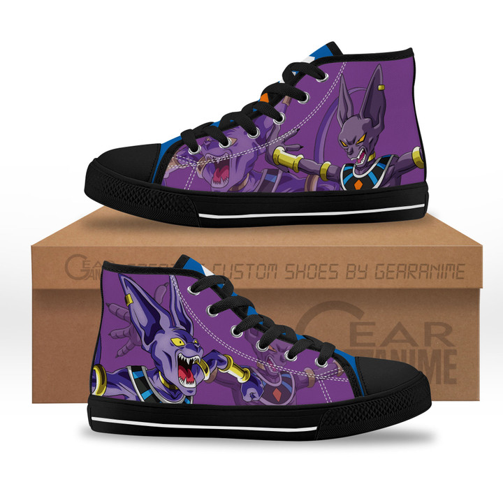 Beerus Kids Sneakers Custom High Top Shoes-Gear Anime