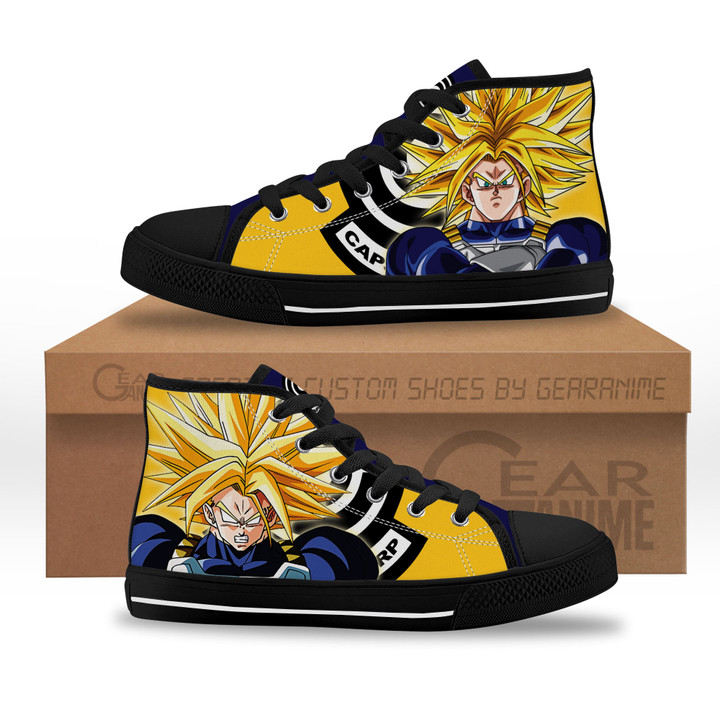 Future Trunks Ultra Super Saiyan Kids Sneakers Custom High Top Shoes-Gear Anime