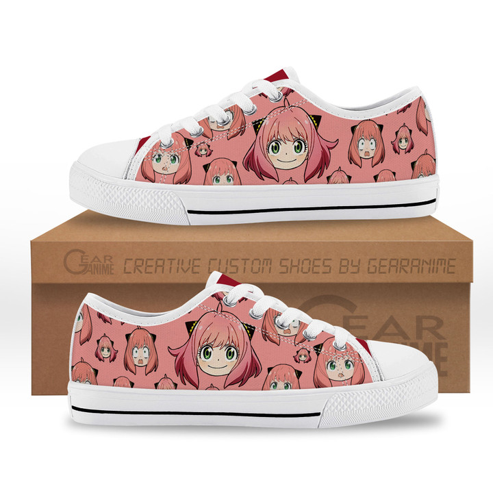 Anya Forger Kids Sneakers Custom Low Top Shoes-Gear Anime