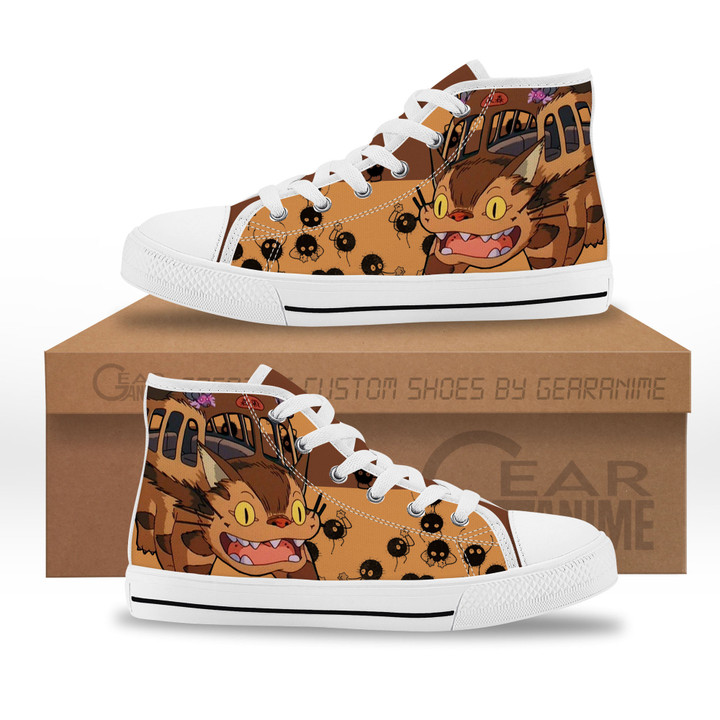Catbus Kids High Top Sneakers Custom Shoes-Gear Anime