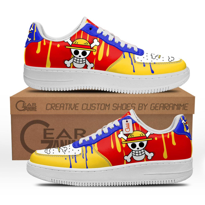 Monkey D. Luffy Symbol Shoes Custom Air SneakersGear Anime