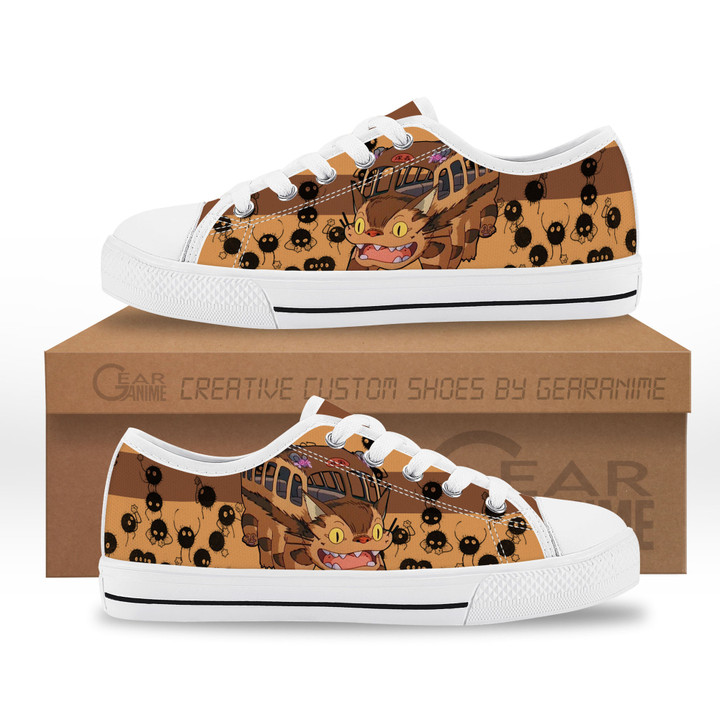 Catbus Kids Sneakers Custom Low Top Shoes-Gear Anime