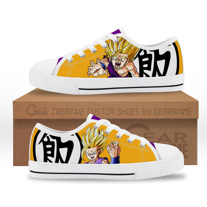 Gohan Teen Super Saiyan 2 Kids Sneakers Custom Low Top Shoes-Gear Anime