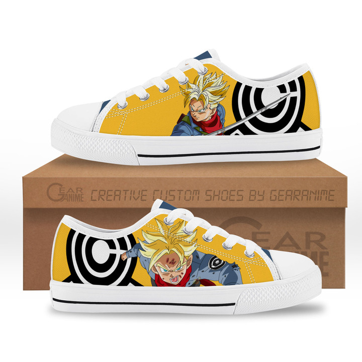 Future Trunks Super Saiyan 2 Kids Sneakers Custom Low Top Shoes-Gear Anime