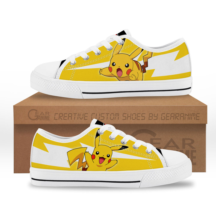 Pikachu Kids Sneakers Custom Low Top Shoes-Gear Anime