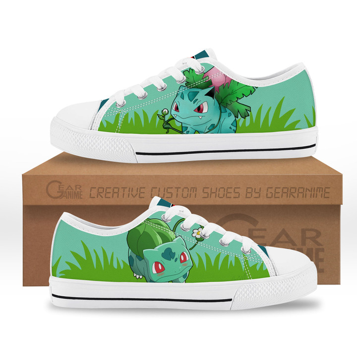 Bulbasaur Kids Sneakers Custom Low Top Shoes-Gear Anime