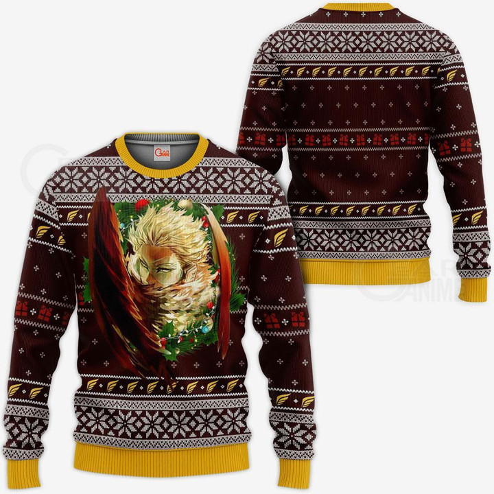 Keigo Takami Hawks Ugly Christmas Sweater Xmas Gift VA11 - 1 - GearAnime