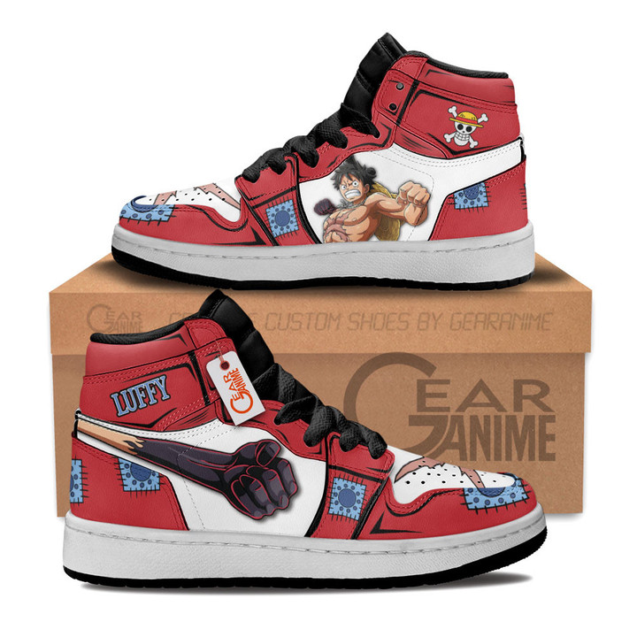 Luffy Wano Arc Kids Shoes Personalized Kid Sneakers Gear Anime