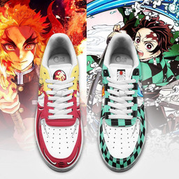 Tanjiro and Rengoku Air Sneakers Custom Breathing Demon Slayer Anime Shoes - 3 - GearAnime
