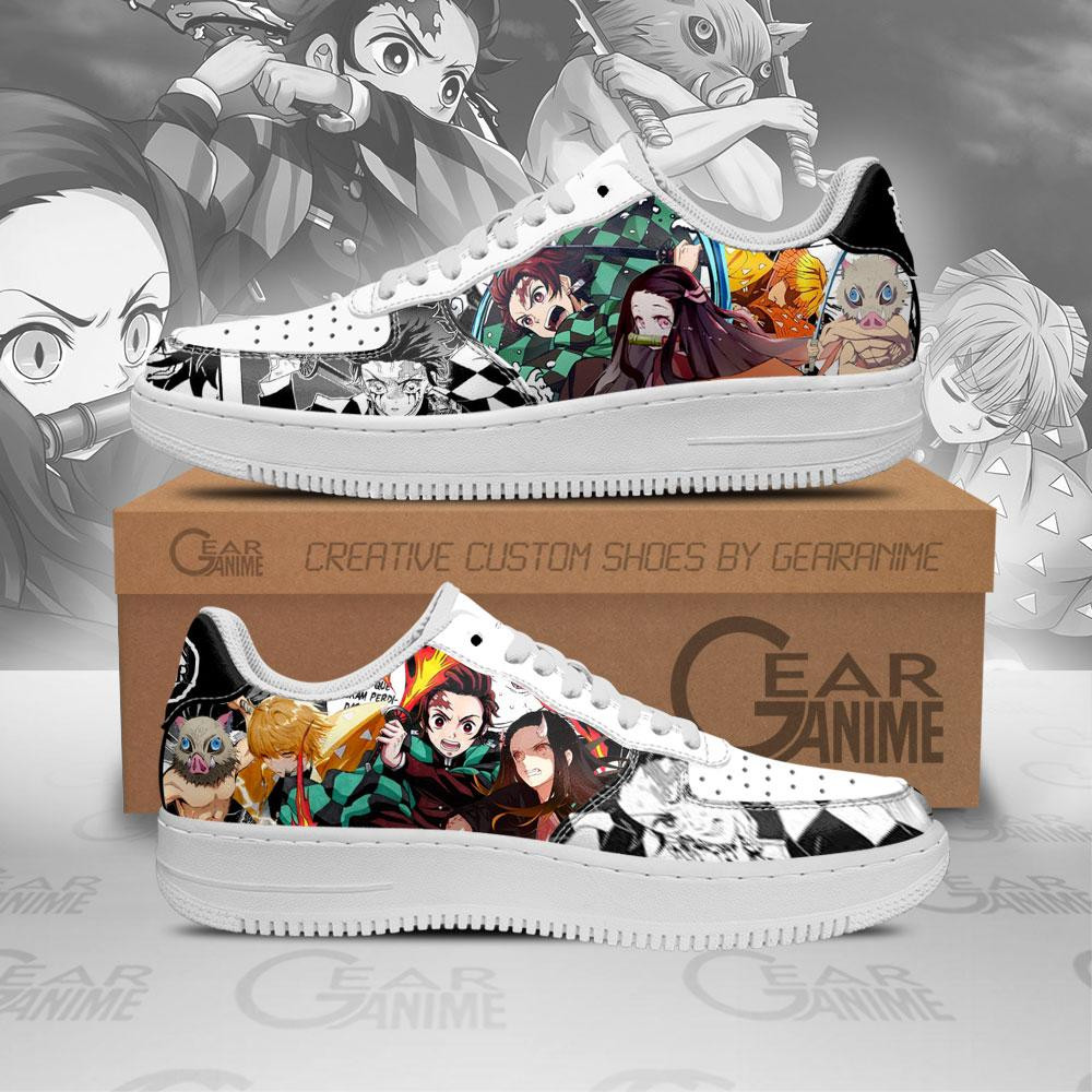 Demon Slayer Air Sneakers Mixed Manga Style Anime Shoes - 1 - GearAnime