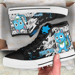Fairy Tail Happy High Top Shoes Custom Anime Sneakers - 2 - GearAnime