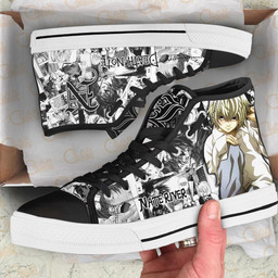 Death Note Nate River High Top Shoes Custom Manga Anime Sneakers - 2 - GearAnime