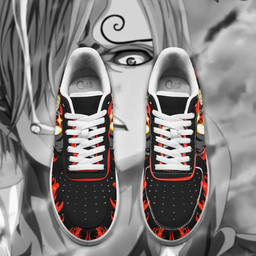 Sanji Black Leg Air Sneakers Custom Anime One Piece Shoes - 4 - GearAnime