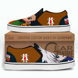 Gon & Killua Slip On Sneakers Custom Anime Hunter x Hunter Shoes - 3 - GearAnime