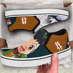 Gon & Killua Slip On Sneakers Custom Anime Hunter x Hunter Shoes - 2 - GearAnime