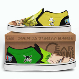 Sanji and Zoro Slip On Sneakers Custom Anime One Piece Shoes - 3 - GearAnime
