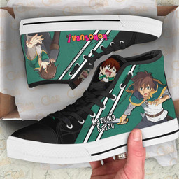 KonoSuba Kazuma Satou High Top Shoes Custom Anime Sneakers - 2 - GearAnime
