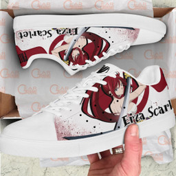 Fairy Tail Erza Scarlet Skate Sneakers Custom Anime Shoes - 2 - GearAnime