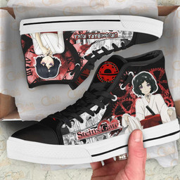 Steins Gate Urushibara Ruka High Top Shoes Custom Manga Anime Sneakers - 2 - GearAnime