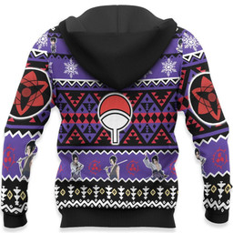 Uchiha Sasuke Ugly Christmas Sweater Custom Xmas Gifts Idea - 4 - GearAnime