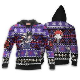 Uchiha Sasuke Ugly Christmas Sweater Custom Xmas Gifts Idea - 3 - GearAnime