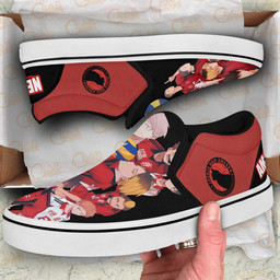 Nekoma Slip On Sneakers Custom Anime Haikyuu Shoes - 2 - GearAnime