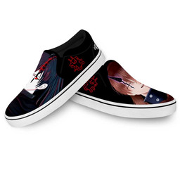 Nacht Faust Slip On Sneakers Custom Anime Black Clover Shoes - 4 - GearAnime