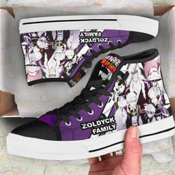 Zoldyck Family High Top Shoes Custom Manga Anime Hunter X Hunter Sneakers - 2 - GearAnime