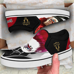 Ideale Zora Slip On Sneakers Custom Anime Black Clover Shoes - 3 - GearAnime