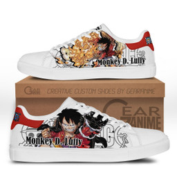 Monkey D Luffy Skate Sneakers Custom Anime One Piece Shoes - 1 - GearAnime