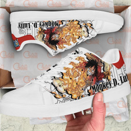Monkey D Luffy Skate Sneakers Custom Anime One Piece Shoes - 2 - GearAnime