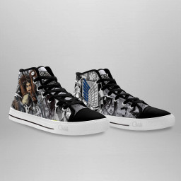 Eren Yeager High Top Shoes Custom Anime Attack On Titan Sneakers - 4 - GearAnime