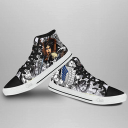Eren Yeager High Top Shoes Custom Anime Attack On Titan Sneakers - 3 - GearAnime