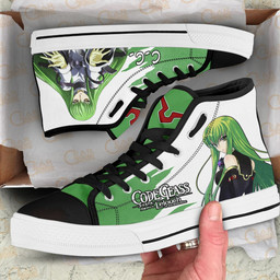Code Geass C.C. High Top Shoes Custom Anime Sneakers - 2 - GearAnime