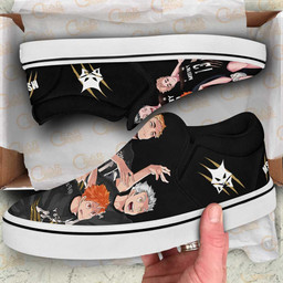 MSBY Black Jackal Slip On Sneakers Custom Anime Haikyuu Shoes - 2 - GearAnime