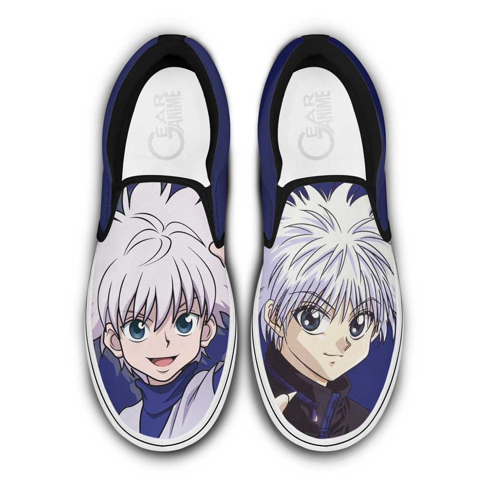 Killua Slip On Sneakers Custom Anime Hunter x Hunter Shoes - 1 - GearAnime
