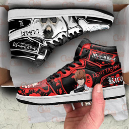 Light Yagami and L Lawliet Sneakers Custom Death Note Anime Shoes - 3 - GearAnime