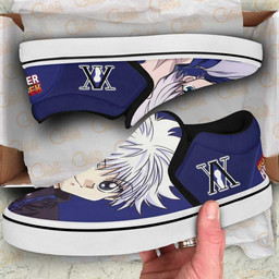 Killua Slip On Sneakers Custom Anime Hunter x Hunter Shoes - 2 - GearAnime