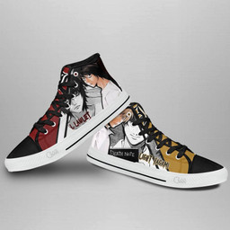 Light Yagami and L Lawliet High Top Shoes Custom Death Note Anime Sneakers - 3 - GearAnime