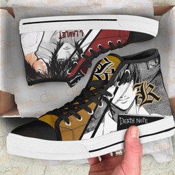 Light Yagami and L Lawliet High Top Shoes Custom Death Note Anime Sneakers - 2 - GearAnime